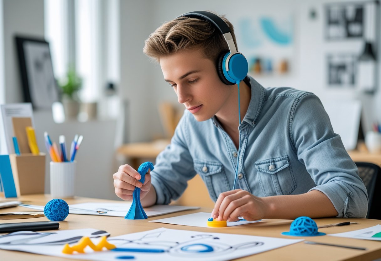 Kreative projekter med 3D-pen og hørebøffer til kreativt arbejde